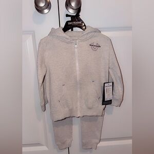 True Religion Cream Kids' Hoodie and Joggers Set